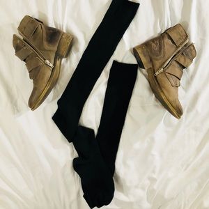 Urban Outfitters Black Thigh High Socks